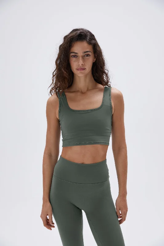 Ultimate Square Neck Bra - Sea Green