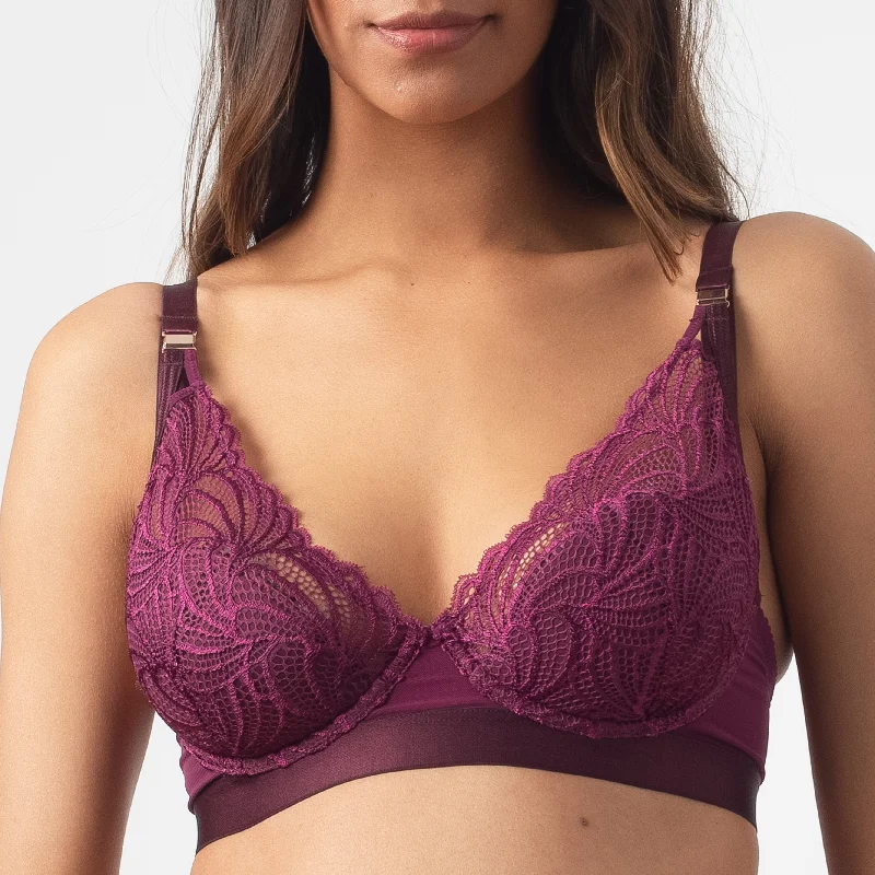 WARRIOR PLUNGE AMETHYST CONTOUR NURSING BRA - FLEXI UNDERWIRE