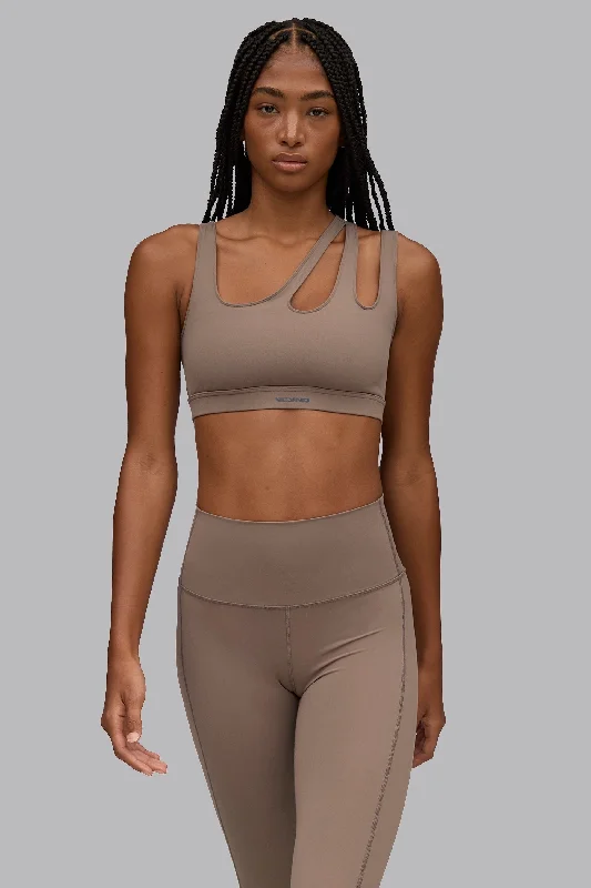 V_SCULPT ASYMMETRIC SPORTS BRA - Tan