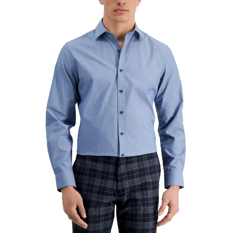 Bar III Mens   Knit Cotton Button-Down Shirt