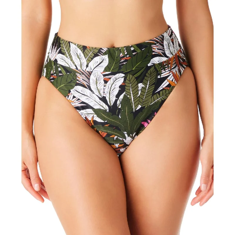 Bar III Womens Floral High-Wasit Swim Bottom Separates