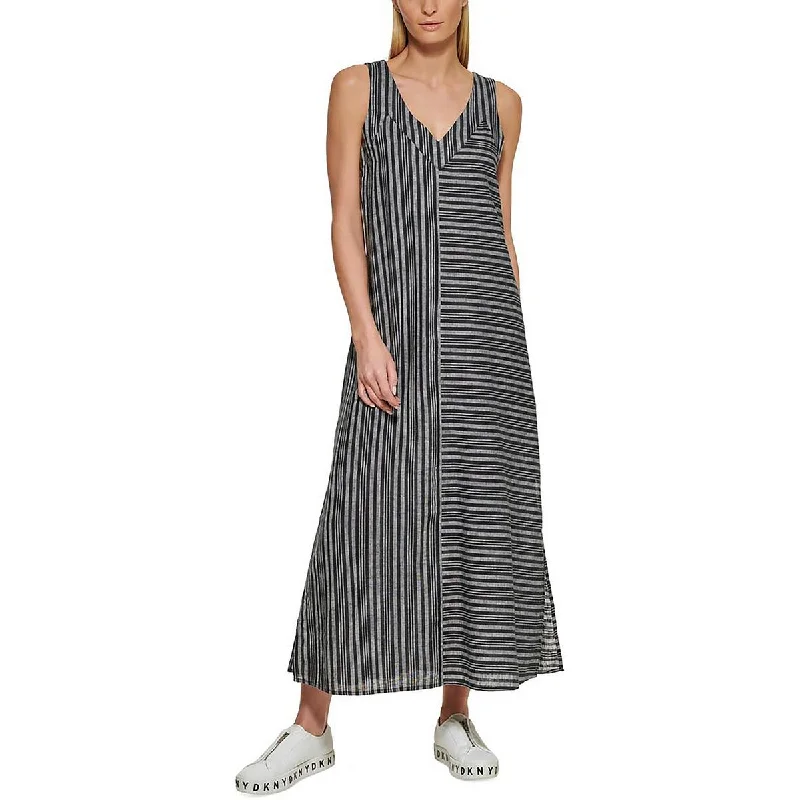 DKNY Pure Womens Split Hem Linen Sundress