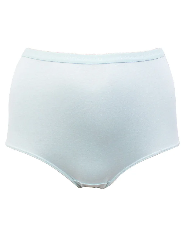 100% Cotton Pull On Full Brief Light Blue