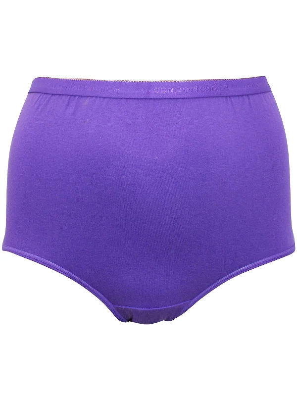 100% Cotton Pull On Full Brief Purple