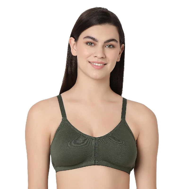 1258  Non Padded T-Shirt  Bra Green