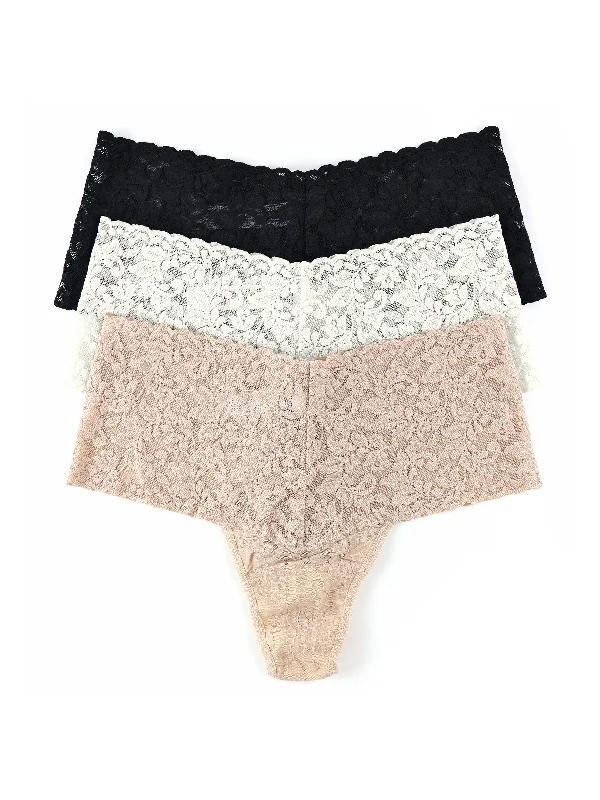 3 Pack Retro Lace Thong Exclusive