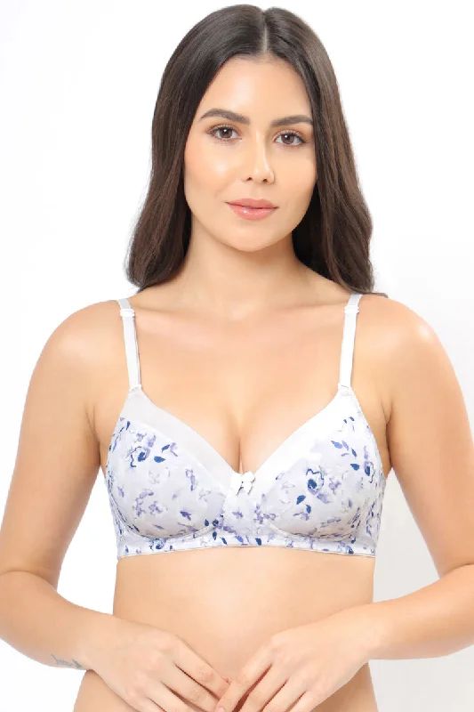 AMANTE-BRA10116 Satin Edge Non Wired Printed Bra