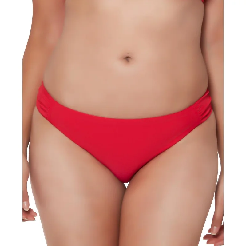 Bar III Womens Solid Bikini Swim Bottom Separates