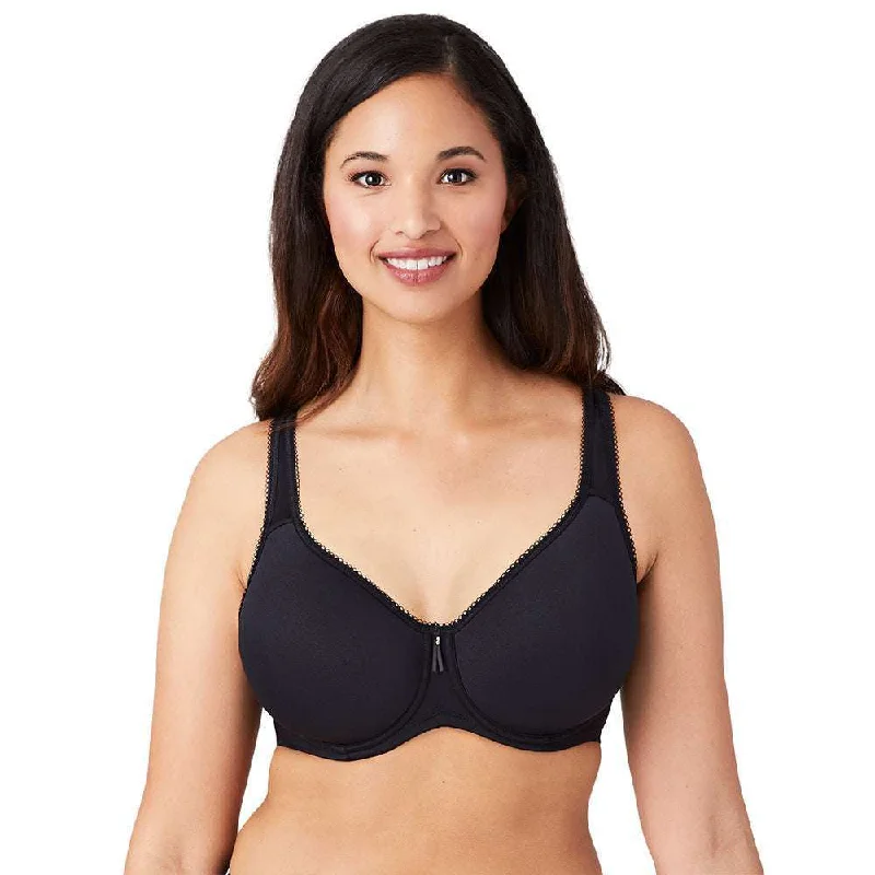 Basic Beauty Padded Wired Full Coverage Full Support Everyday Comfort Spacer Cup Bra-Black