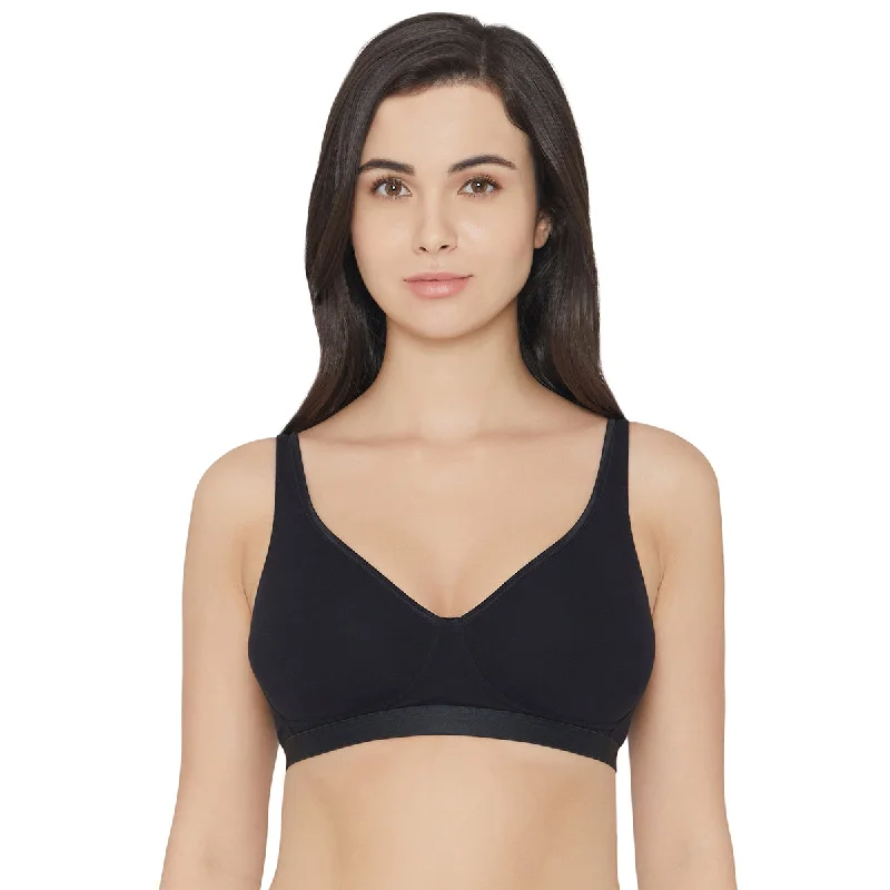 BASICS Essentials2.0 Non-Padded Non-Wired Full Cup Everyday Wear T-shirt Bra - Black