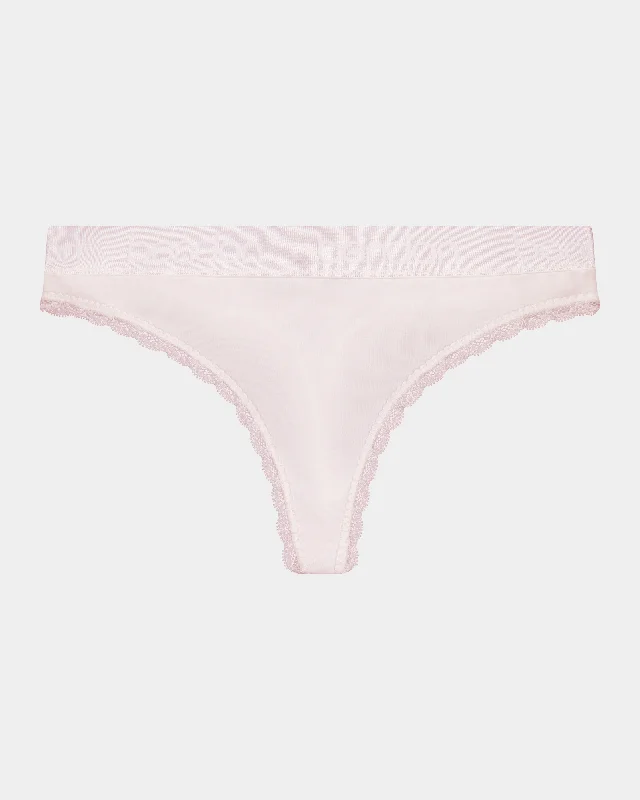 Cotton Logo Thong