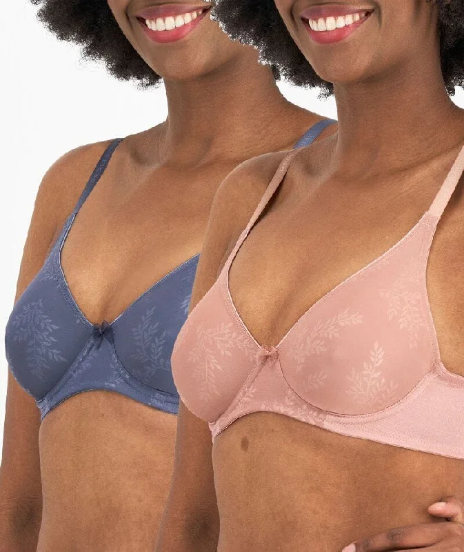 Berlei Sweater Girl Underwire Bra 2 Pack - Grey Suede/Dusky Mauve