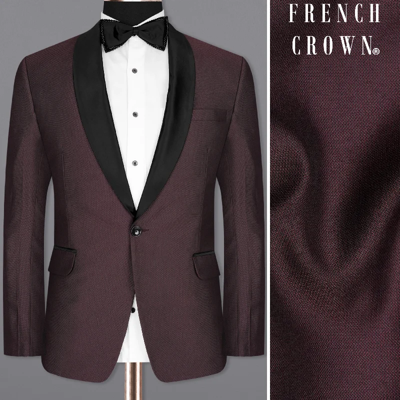 Bistre Wine Tuxedo Blazer