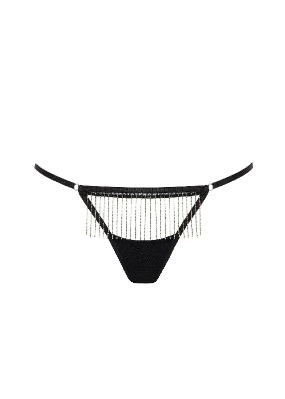 Antoinette Thong (Black/Silver)