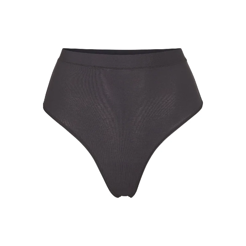 BODY BASICS HIGH WAIST THONG | ONYX