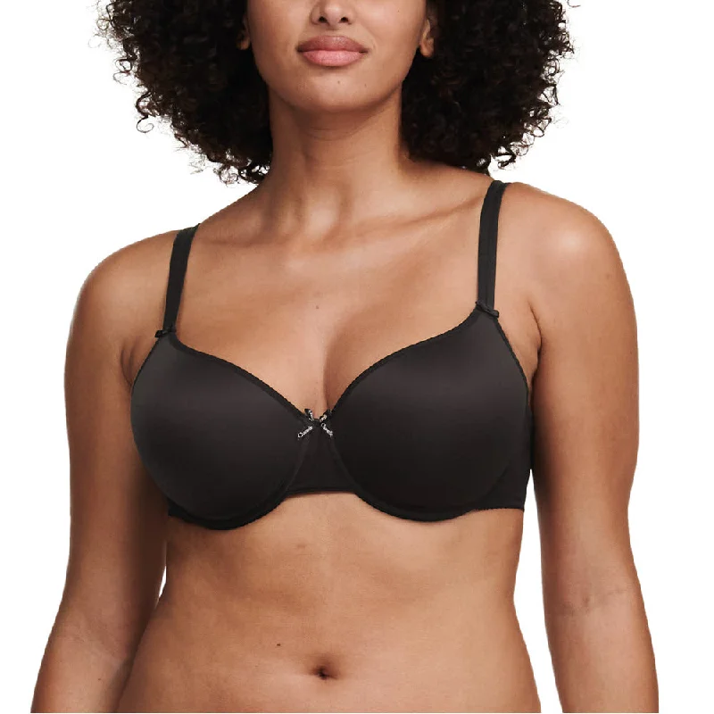 Chantelle Basic Invisible Black Seamless T Shirt Bra 1241