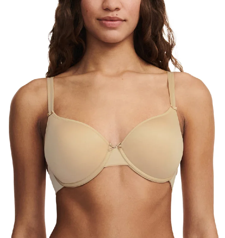 Chantelle Basic Invisible Beige Seamless T Shirt Bra 1241