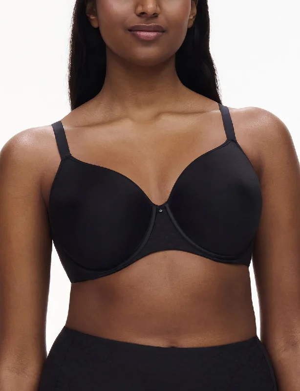 Chantelle Comfort Chic Black Back Smoothing T Shirt Bra C18JNV