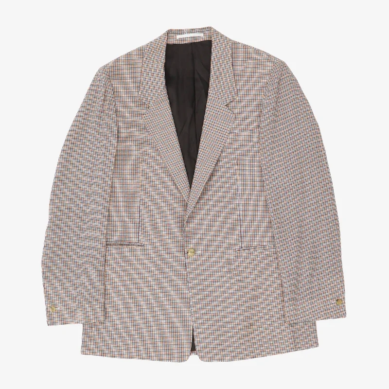 Check Wool Blazer