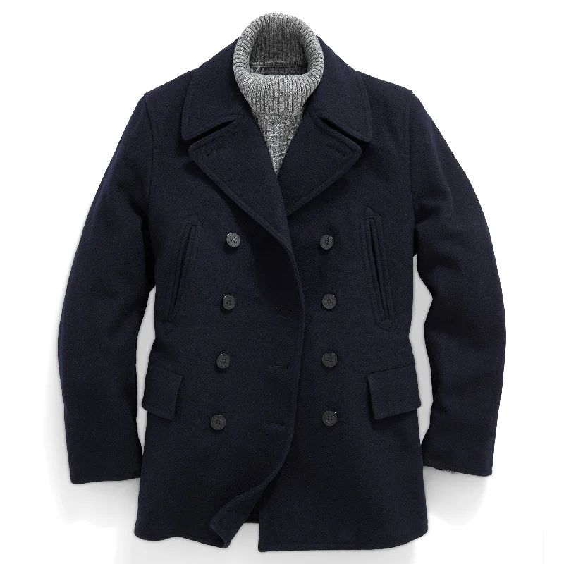 Churchill Peacoat By Gloverall - Navy