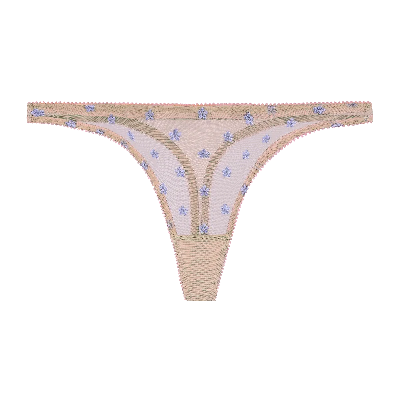 Clover Embroidery Thong