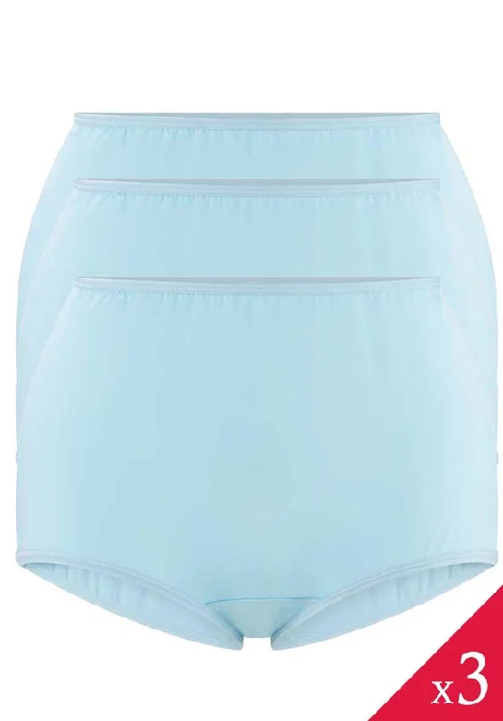 Pk of 3 Ultra Soft Microfiber Full Brief (Blue)