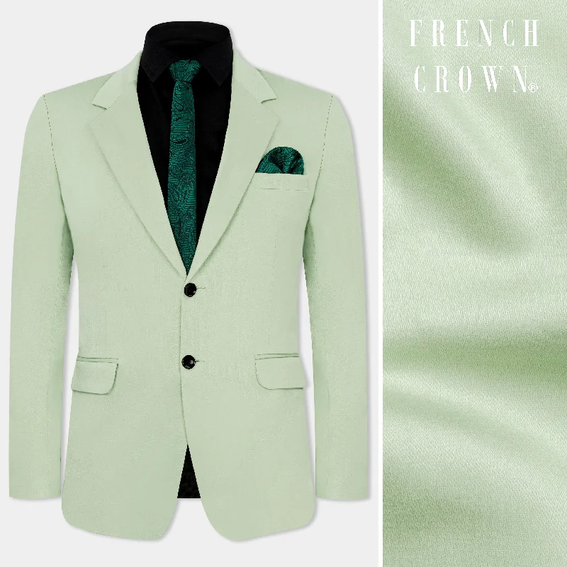 Coriander Green Premium Cotton Stretchable Traveler Blazer