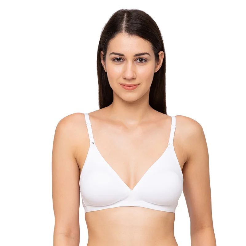 1029-Cotton Basics Plain Non Padded Non Wired Bra White