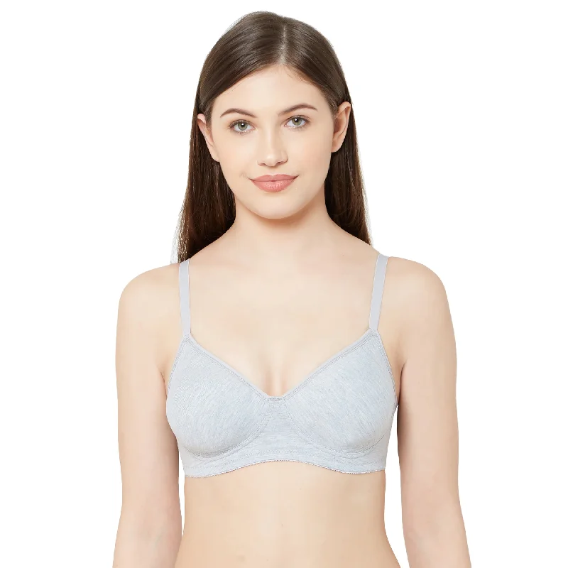 Sakhi - Plain Side Support Everyday Bra Grey