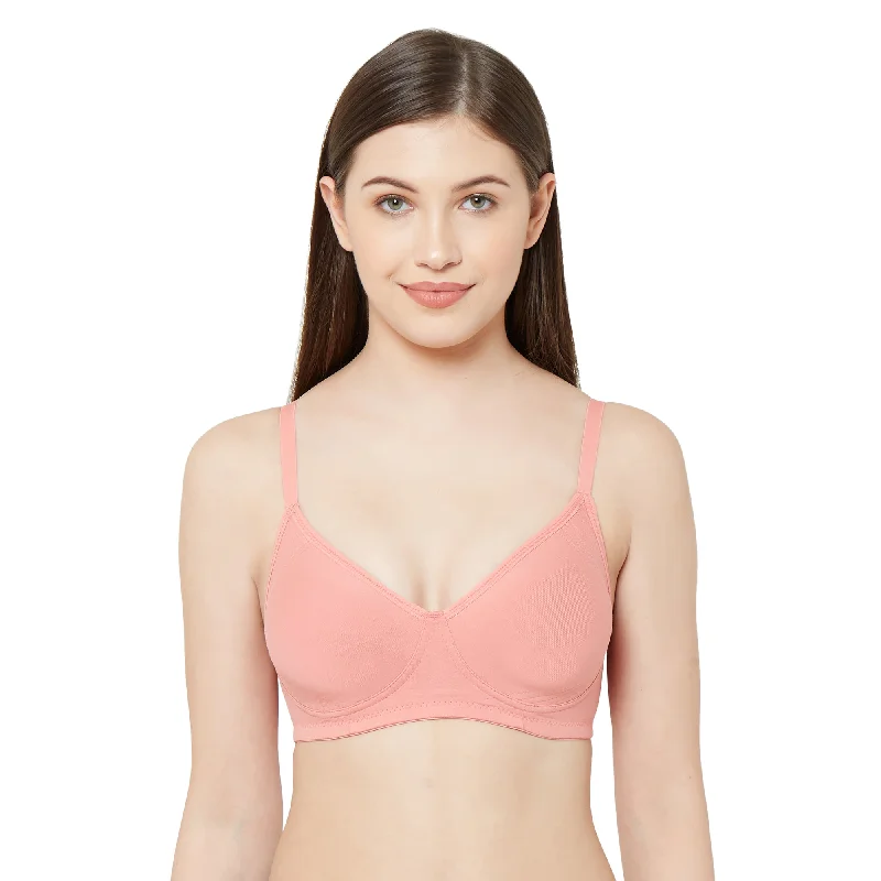 Sakhi - Plain Side Support Everyday Bra Peach