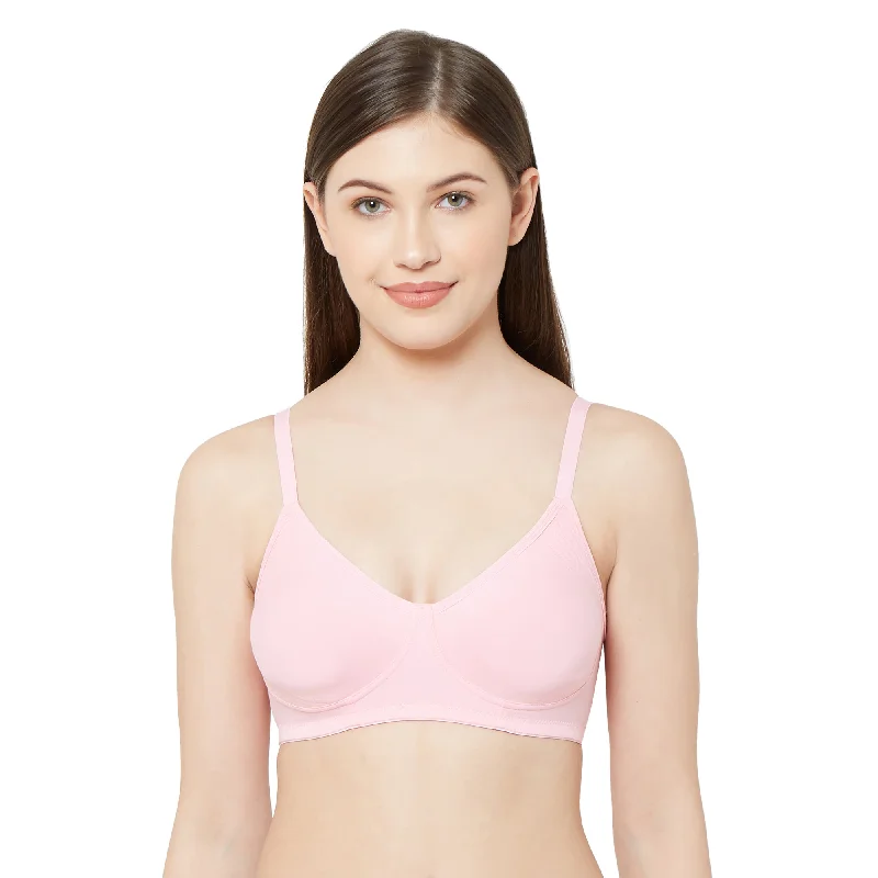 Sakhi - Plain Side Support Everyday Bra Pink