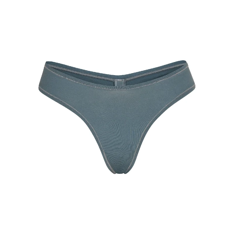 COTTON JERSEY DIPPED THONG | KYANITE