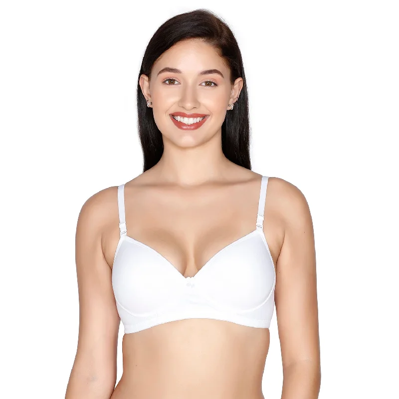 Slick - Cotton Mold Padded T-shirt Bra White