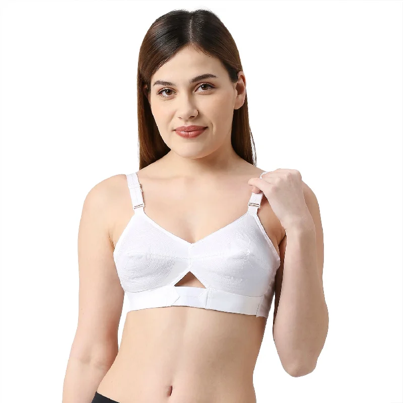 Dream s/s-Cotton Plain Bra  White