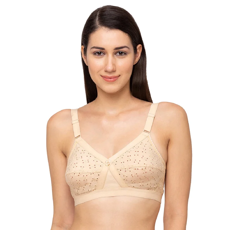 Karina -Cotton Plain Bra   Skin