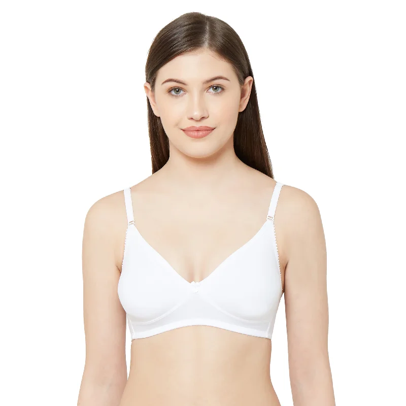 Dipti-Plain Mold T-shirt Bra  White