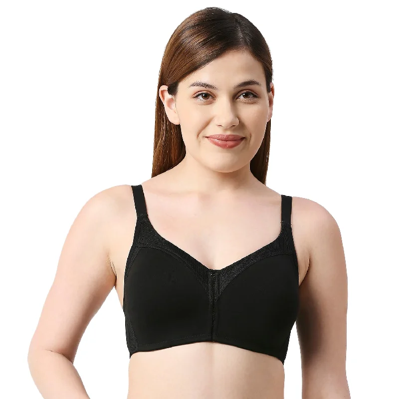 JB 45-Plain Mold T-shirt Bra  Black