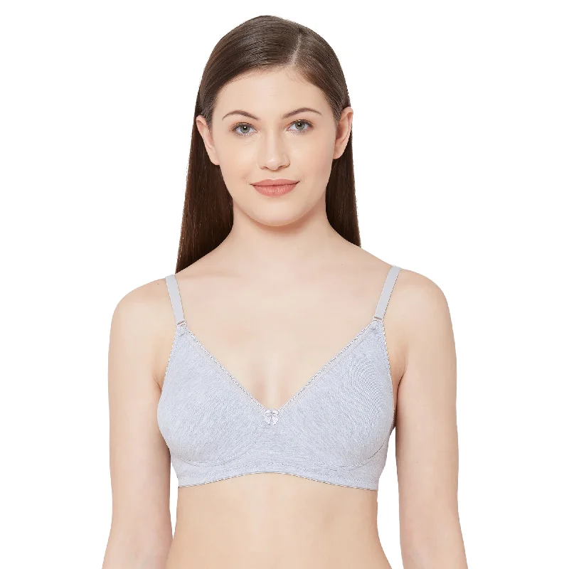 Shalu-Plain Mold T-shirt Bra  Grey