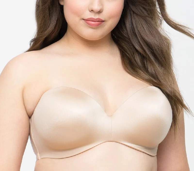 Curvy Couture Smooth Multi Way Champagne Beige Strapless Bra 1290