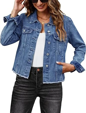 Classic Blue Acid Washed Denim Jeans Jacket