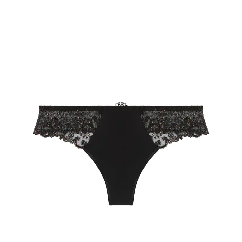 Delice Gem Black Thong