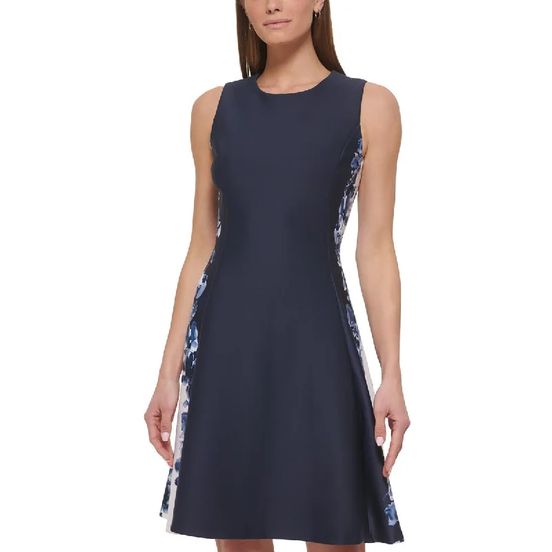 DKNY Womens Cocktail Short Fit & Flare Dress