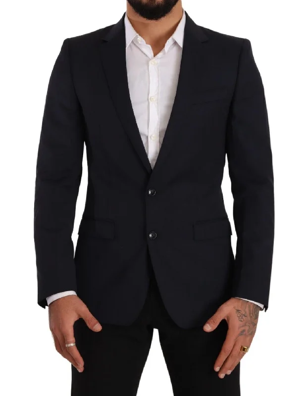 Dolce & Gabbana Sleek Navy Martini Slim Fit Wool Blazer