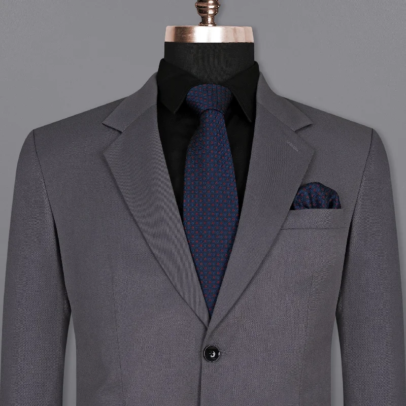 Dolphin Grey Wool Rich Blazer