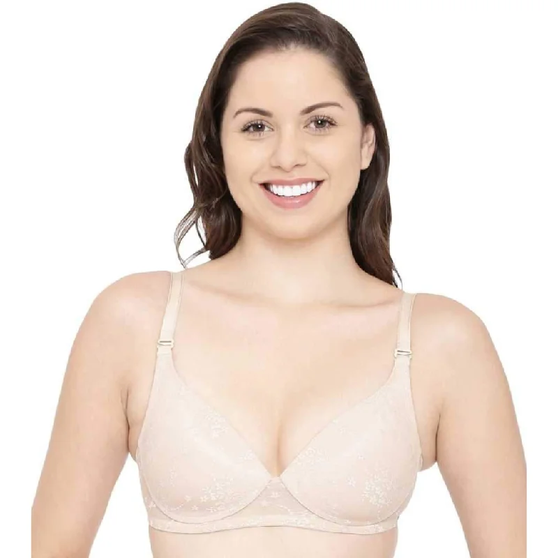 Enamor F023 Perfect Plunge T-Shirt Bra - Padded Wirefree Medium Coverage