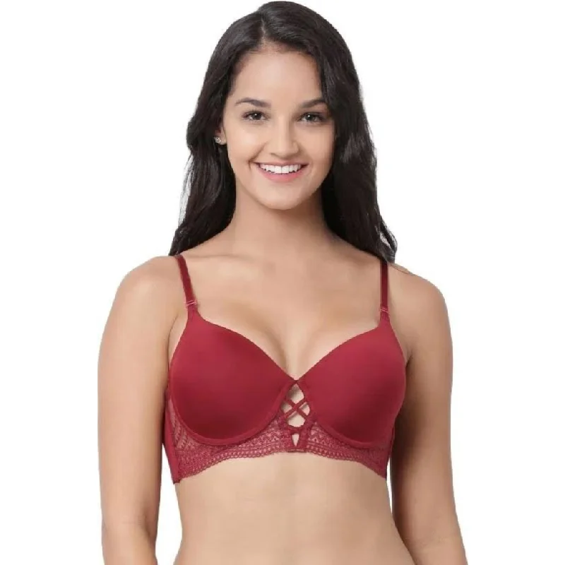 Enamor-F040  Long Line Lift T-Shirt Bra - Padded Wired Medium Coverage