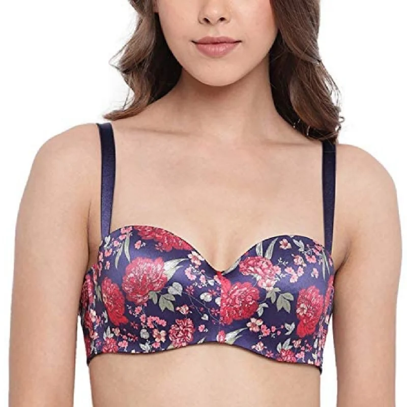 Enamor-F074 Full Figure Strapless Multi-Way Bra - Padded Wired Medium Coverage