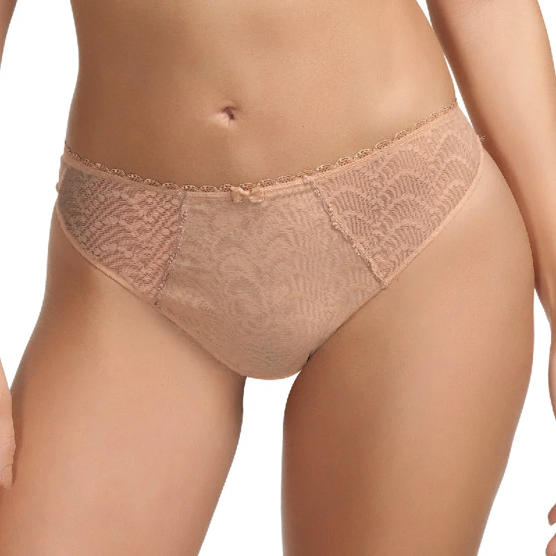 Fantasie Echo Lace Brazilian Thong, Nude