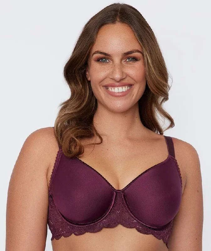 Fayreform Lace Perfect Contour Spacer Bra - Prune