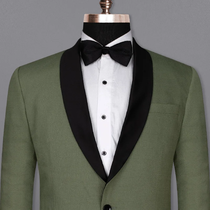 Finch Green Wool Rich Tuxedo Blazer